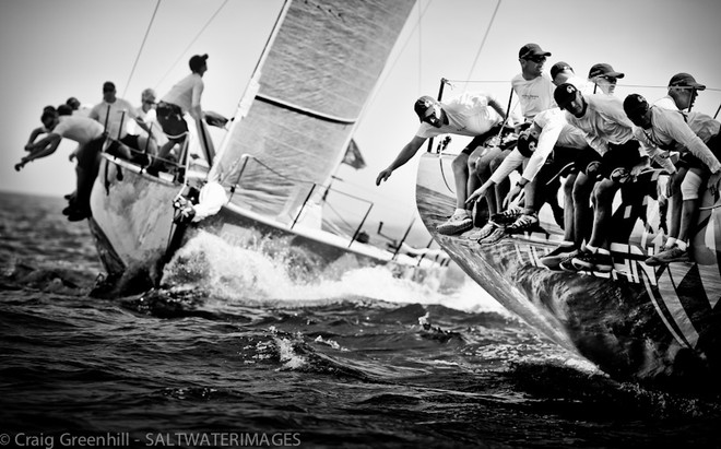 Shogun V and Hooligan - - Audi Hamilton Island Race Week 2012 in B&W © Craig Greenhill / Saltwater Images http://www.saltwaterimages.com.au